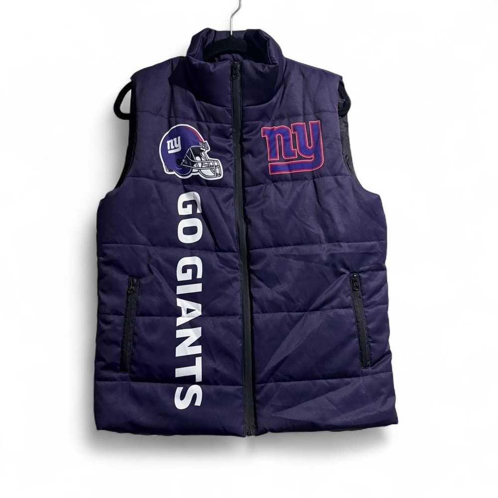 NFL New York Giants Mens Puffer Vest Purple Graphic XXL Football Fan Vest